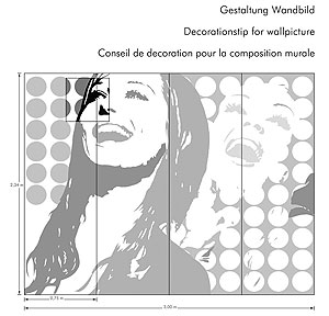 Wandbild Gestaltung mit Tapete Twin Sister von Werner Berges