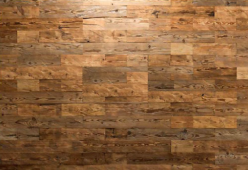 Holzklinker Wandpaneel mit edlem Holz als Holzverblender für innen