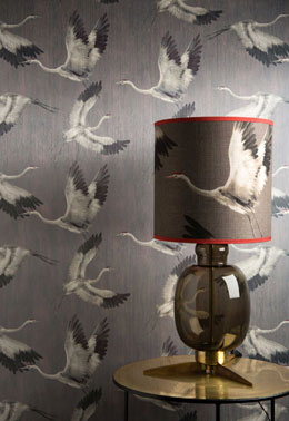 Tapete Vögel schwarz weiß grau Jab Design aus Berlin online kaufen
