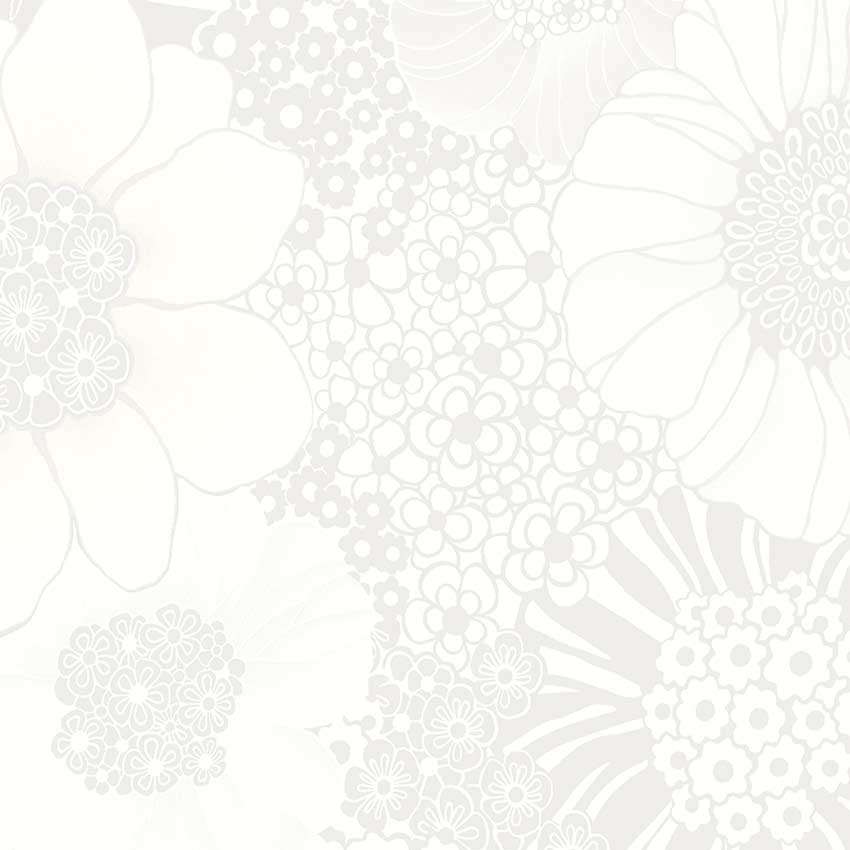 Tapete italienisches Design Blumen weiß hell grau-braun zum online kaufen